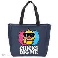 Funny Easter Chicks Dig Me Tote Bag thumb 0