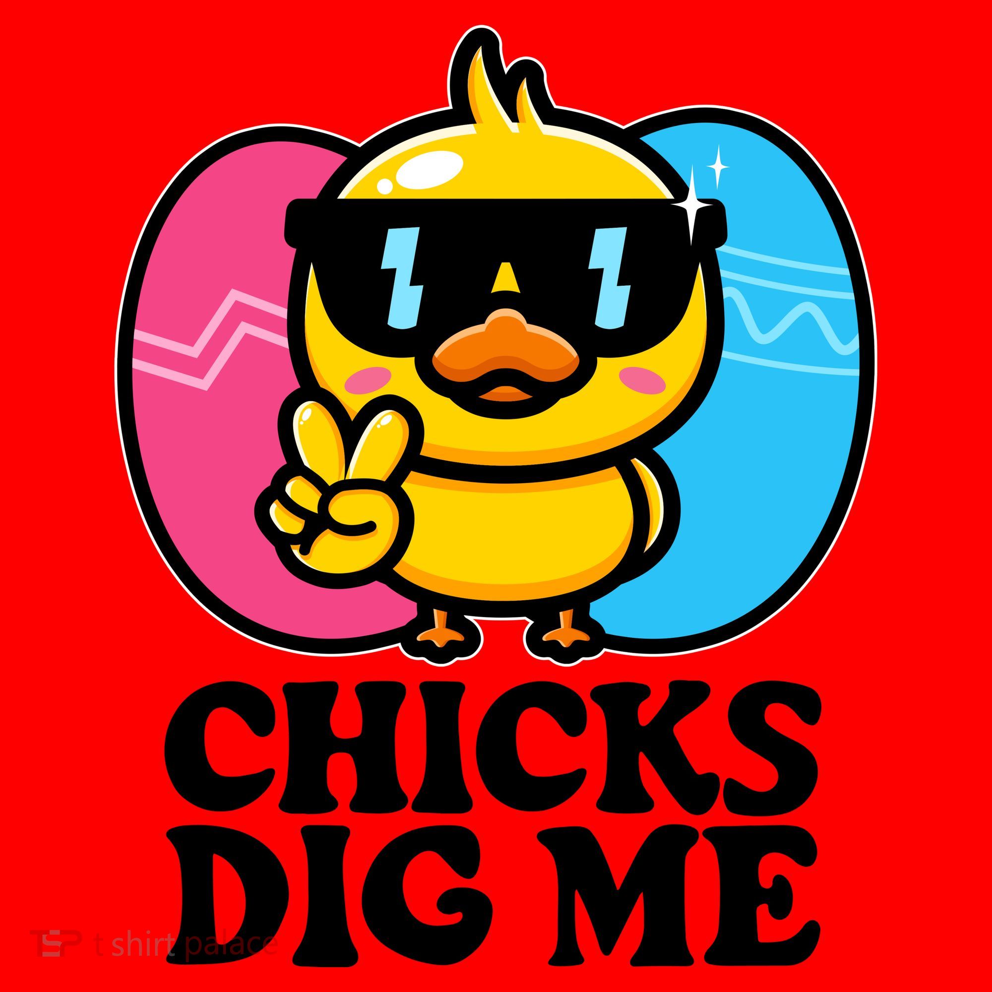 Funny Easter Chicks Dig Me Santa Hat