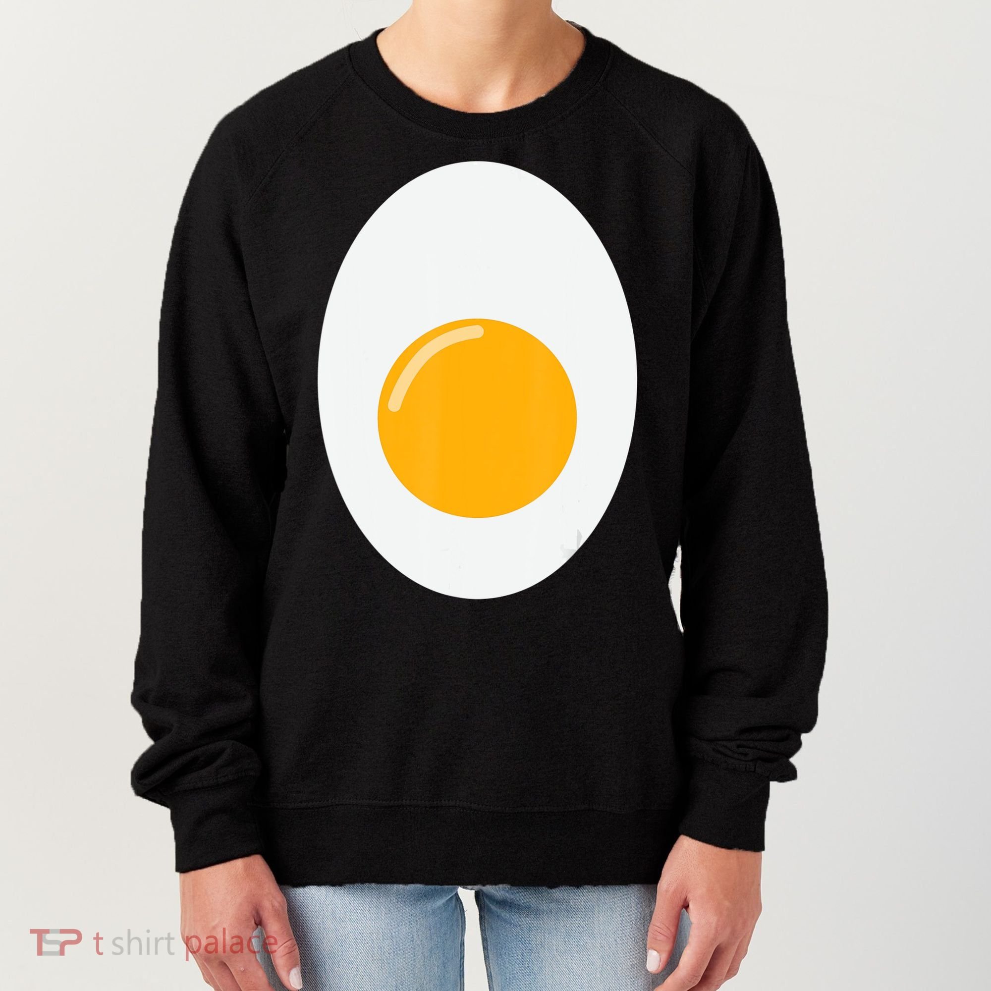 Fried Egg Cute Lazy Halloween Costume Women's Sweatshirt