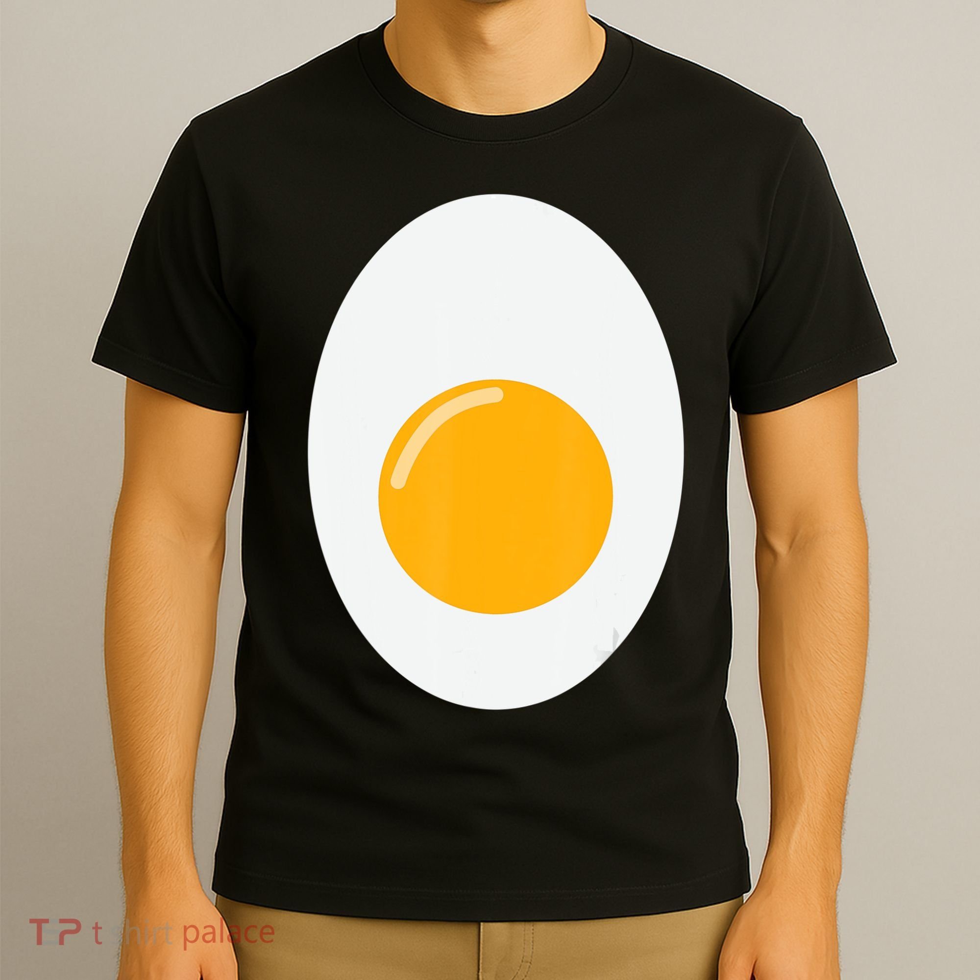 Fried Egg Cute Lazy Halloween Costume T-Shirt