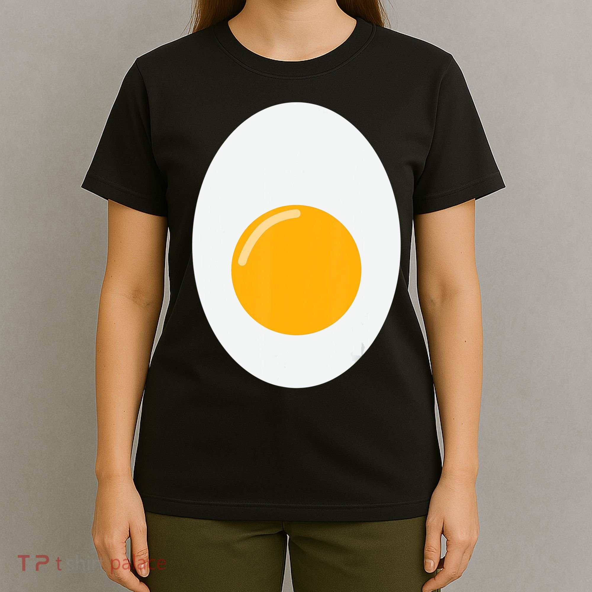 Fried Egg Cute Lazy Halloween Costume T-Shirt