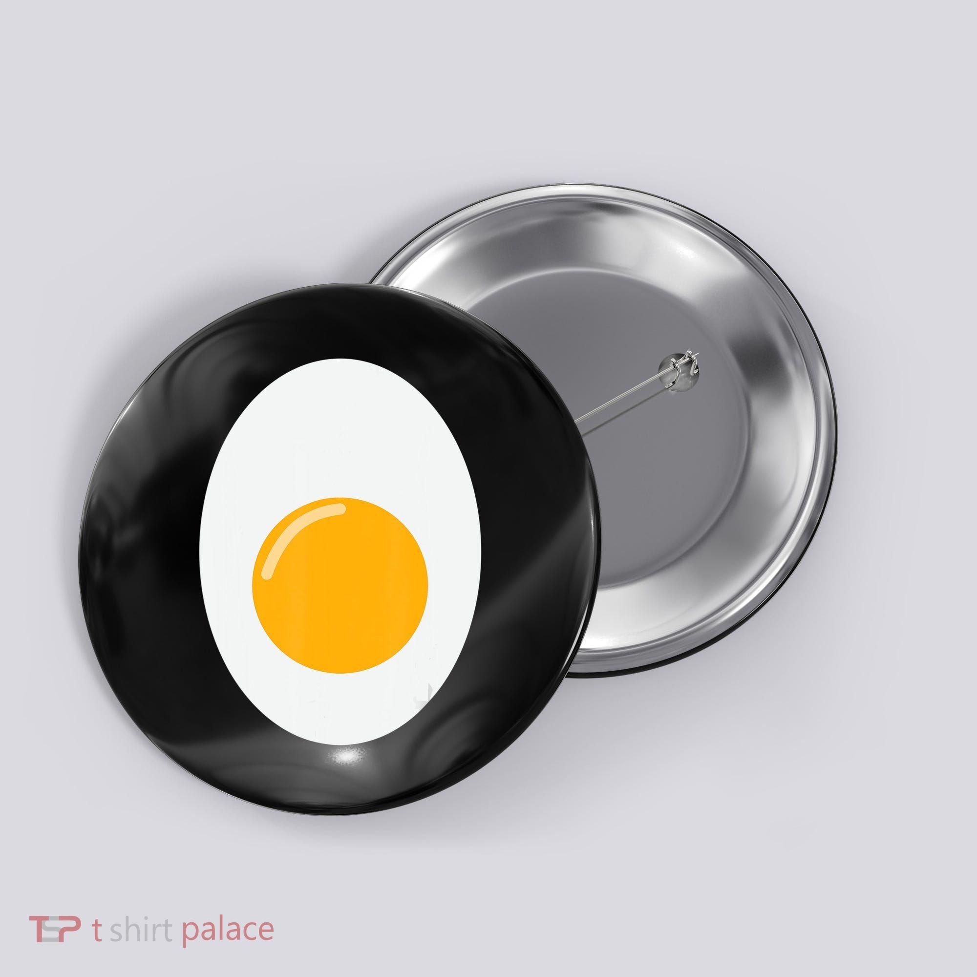 Fried Egg Cute Lazy Halloween Costume Button