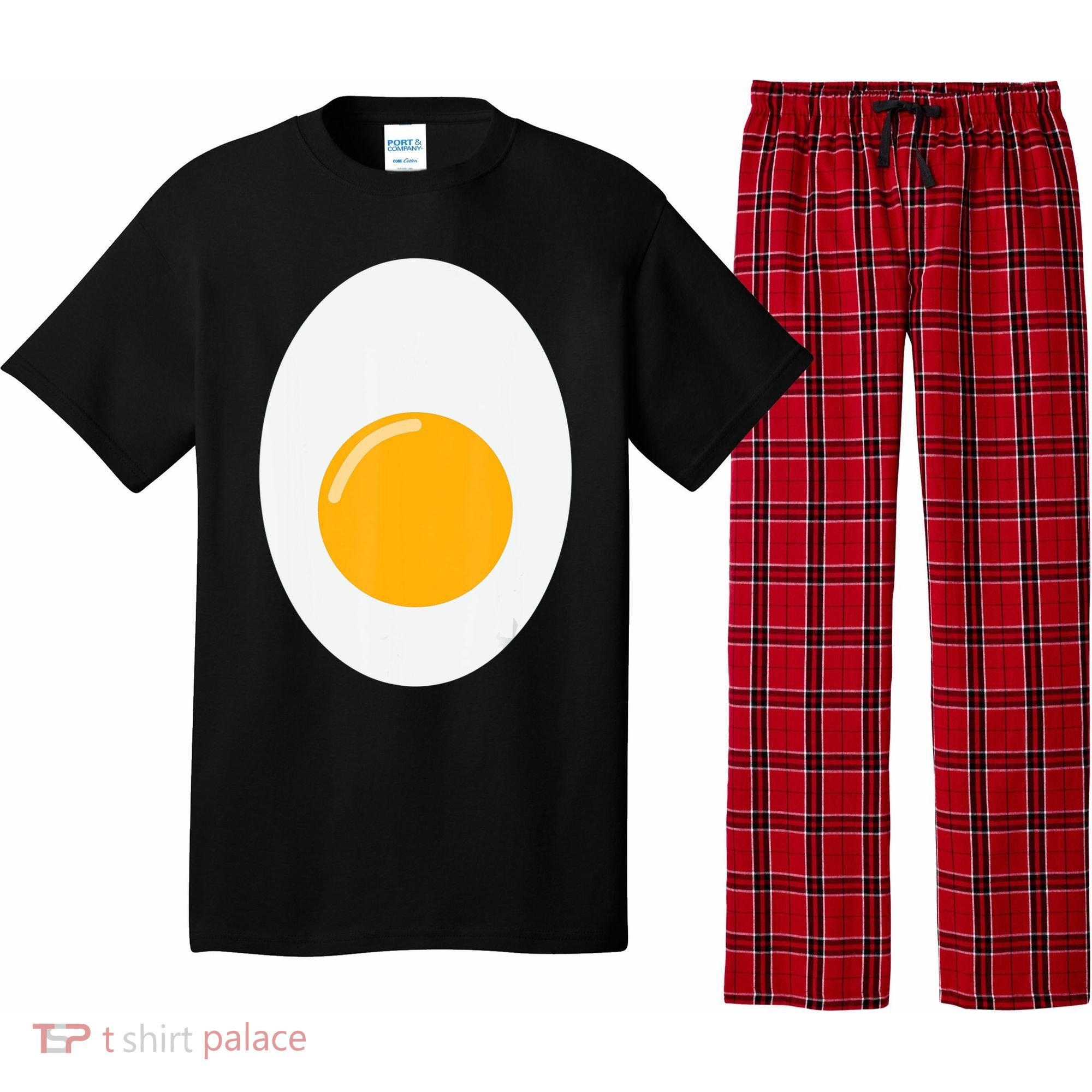 Fried Egg Cute Lazy Halloween Costume Pajama Set