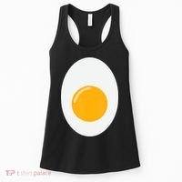 Fried Egg Cute Lazy Halloween Costume Women's Tank Top thumb 0