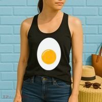 Fried Egg Cute Lazy Halloween Costume Women's Tank Top thumb 2