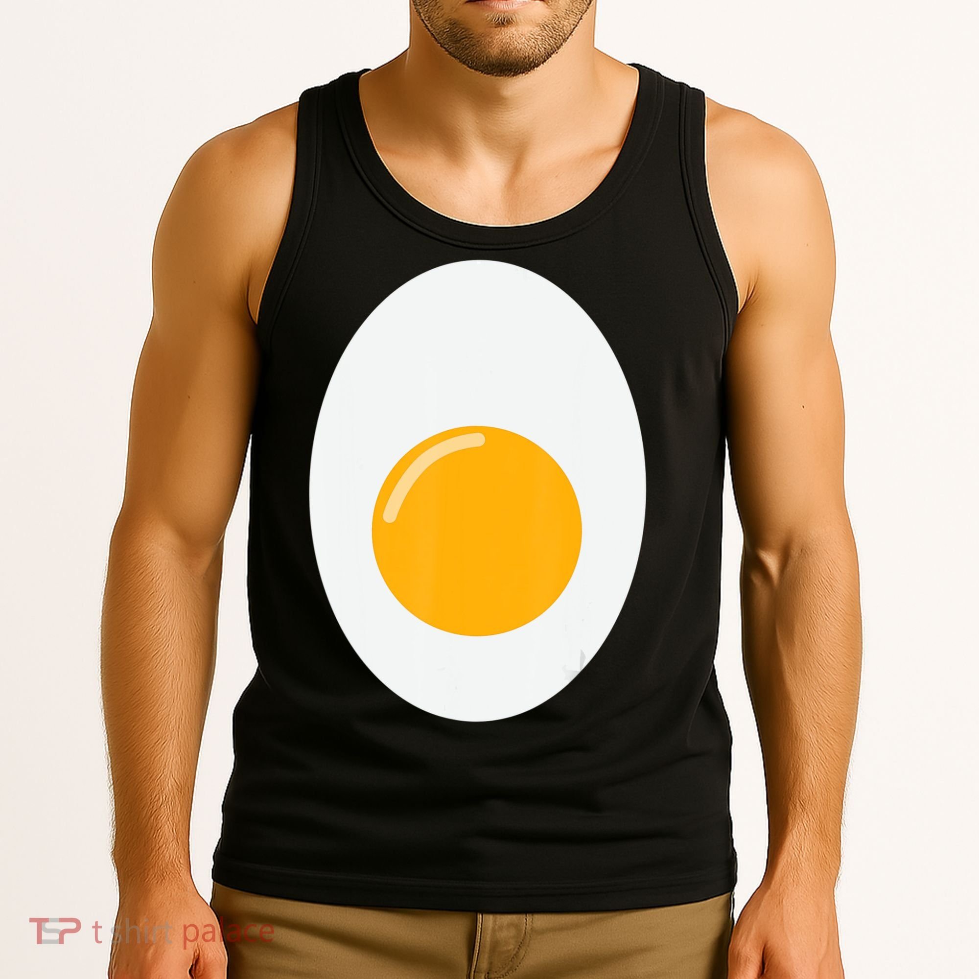 Fried Egg Cute Lazy Halloween Costume Tank Top