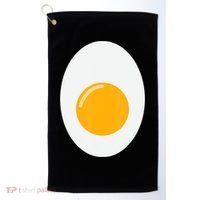 Fried Egg Cute Lazy Halloween Costume Golf Towel thumb 0