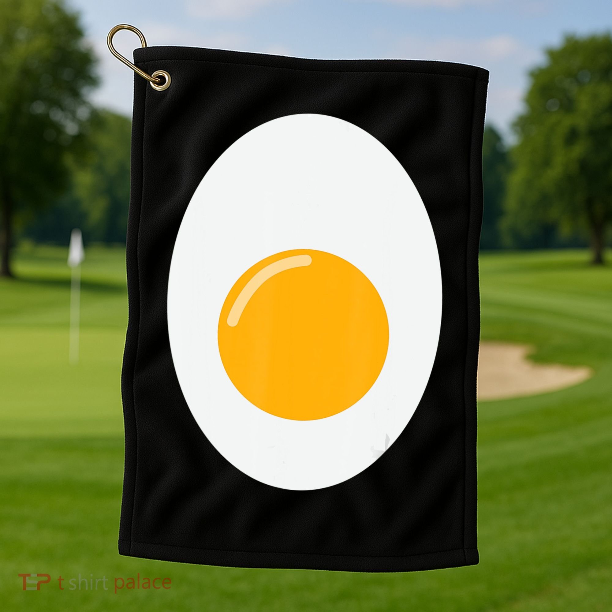 Fried Egg Cute Lazy Halloween Costume Golf Towel