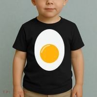 Fried Egg Cute Lazy Halloween Costume Toddler T-Shirt thumb 2
