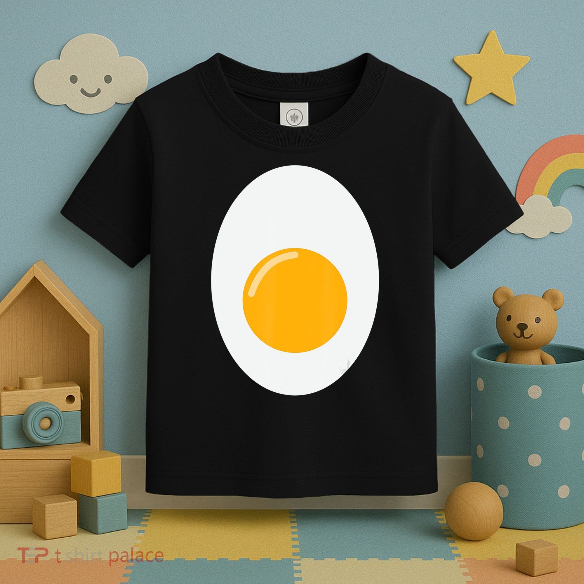 Fried Egg Cute Lazy Halloween Costume Toddler T-Shirt