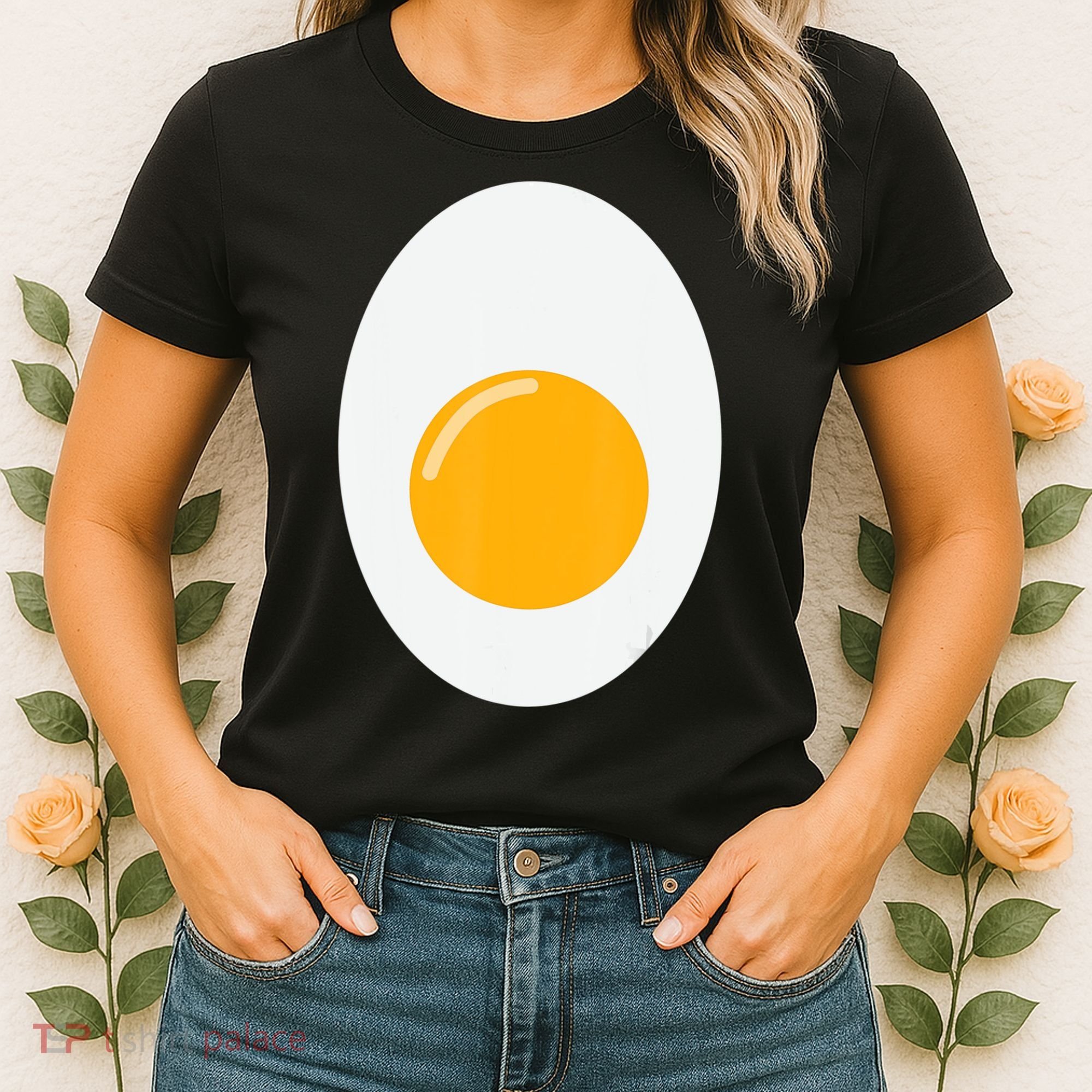 Fried Egg Cute Lazy Halloween Costume Women's T-Shirt
