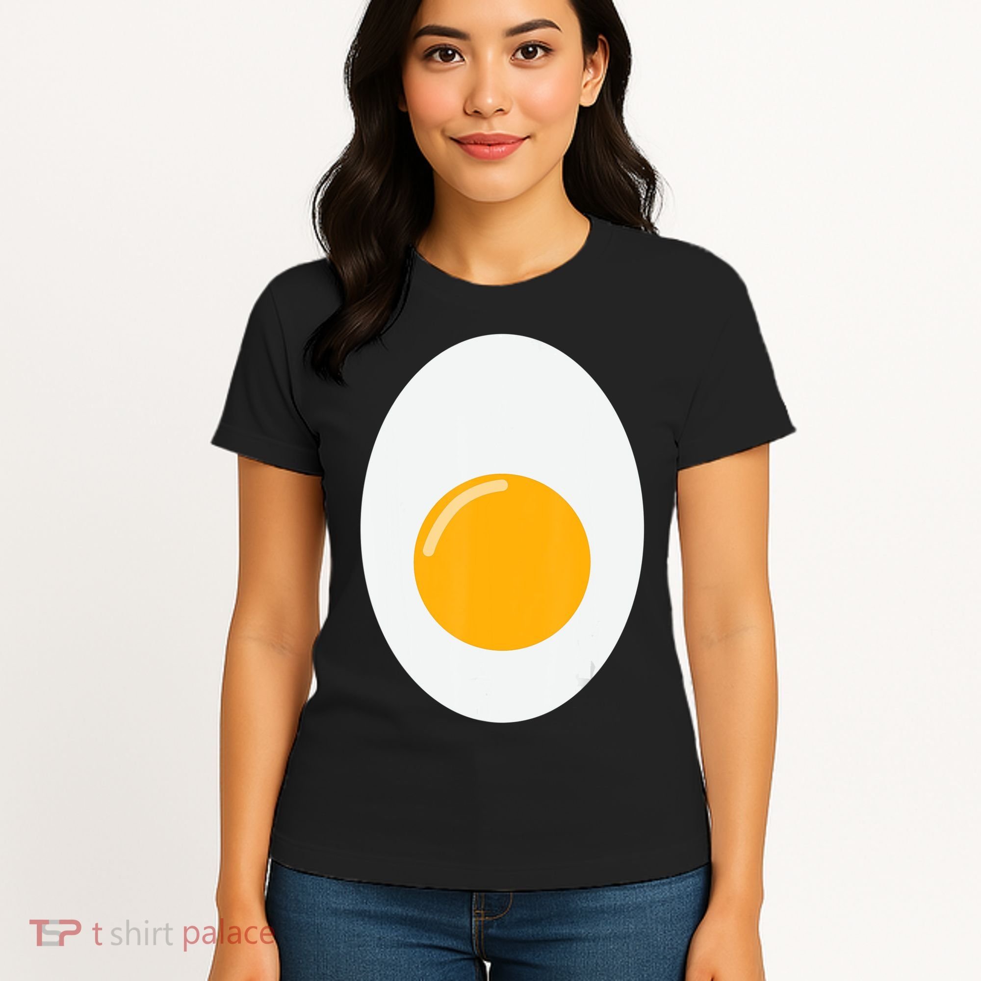 Fried Egg Cute Lazy Halloween Costume Women's T-Shirt