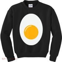 Fried Egg Cute Lazy Halloween Costume Kids Sweatshirt thumb 0