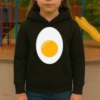 Fried Egg Cute Lazy Halloween Costume Kids Hoodie thumb 3