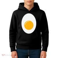 Fried Egg Cute Lazy Halloween Costume Kids Hoodie thumb 4