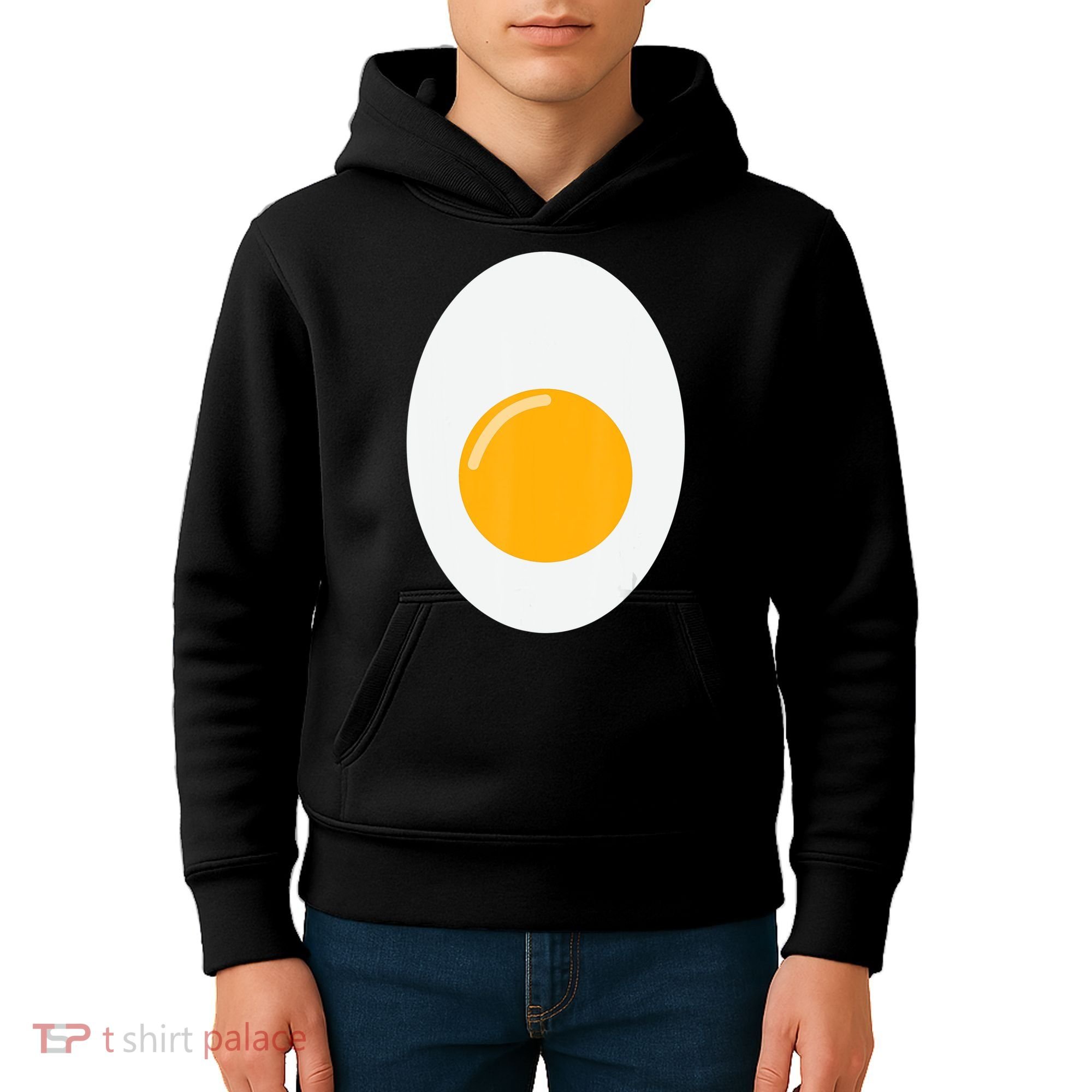Fried Egg Cute Lazy Halloween Costume Kids Hoodie