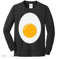 Fried Egg Cute Lazy Halloween Costume Kids Long Sleeve Shirt thumb 0
