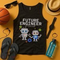 Future Engineer Costume Robot Robotics Tank Top thumb 4