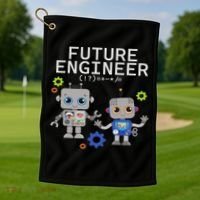 Future Engineer Costume Robot Robotics Golf Towel thumb 1