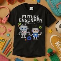 Future Engineer Costume Robot Robotics Kids T-Shirt thumb 3