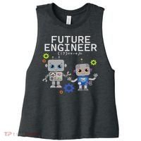 Future Engineer Costume Robot Robotics Women's Racerback Cropped Tank thumb 0