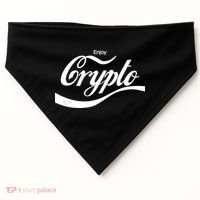 Funny Enjoy Crypto Cola Logo USA-Made Doggie Bandana thumb 0