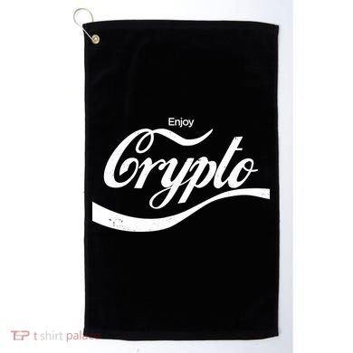 Funny Enjoy Crypto Cola Logo Golf Towel