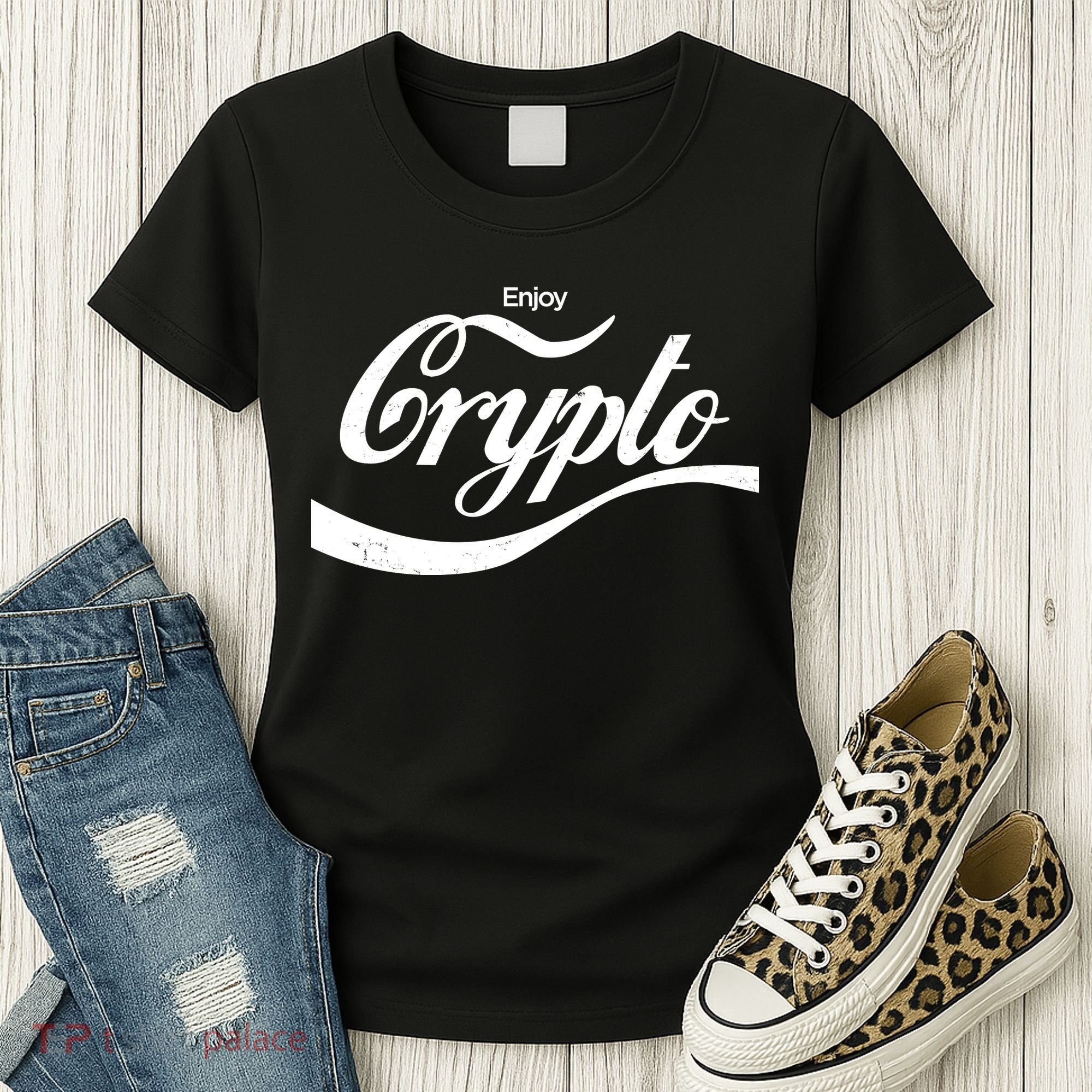 Funny Enjoy Crypto Cola Logo Women's T-Shirt