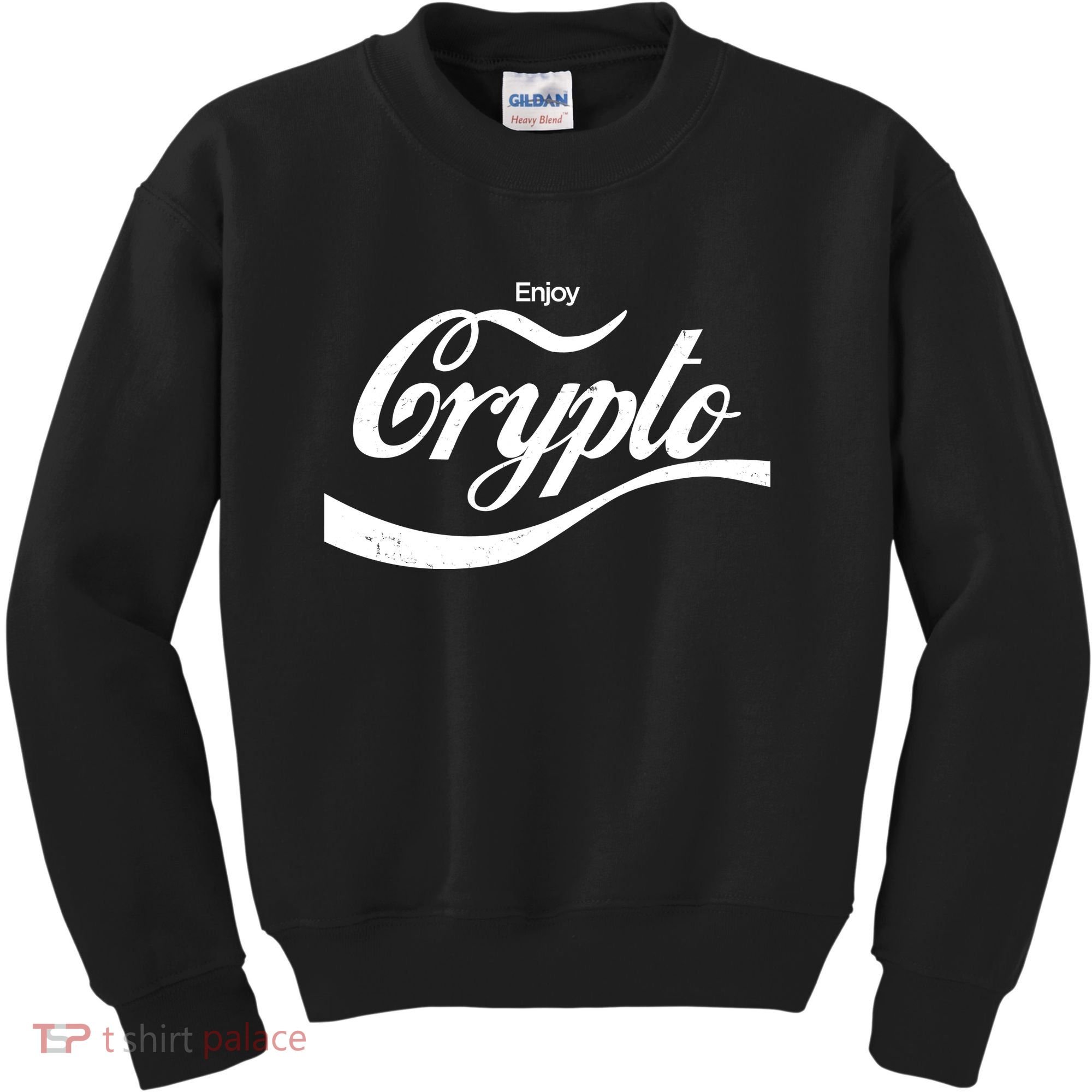 Funny Enjoy Crypto Cola Logo Kids Sweatshirt