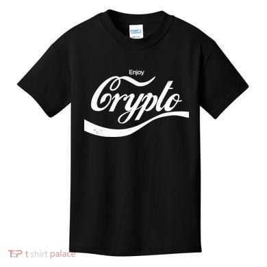 Funny Enjoy Crypto Cola Logo Kids T-Shirt