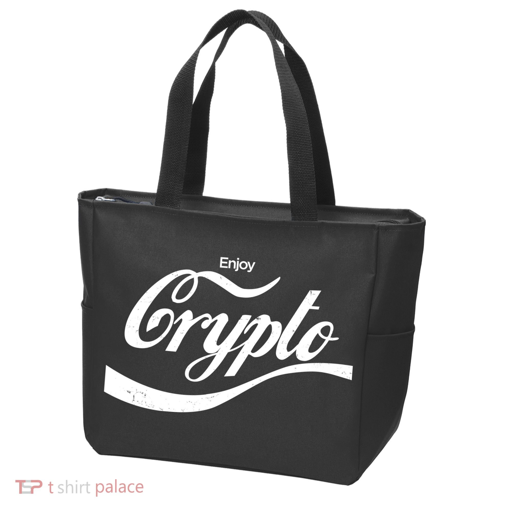 Funny Enjoy Crypto Cola Logo Tote Bag