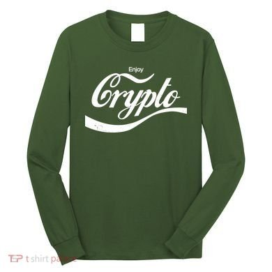 Funny Enjoy Crypto Cola Logo Long Sleeve Shirt