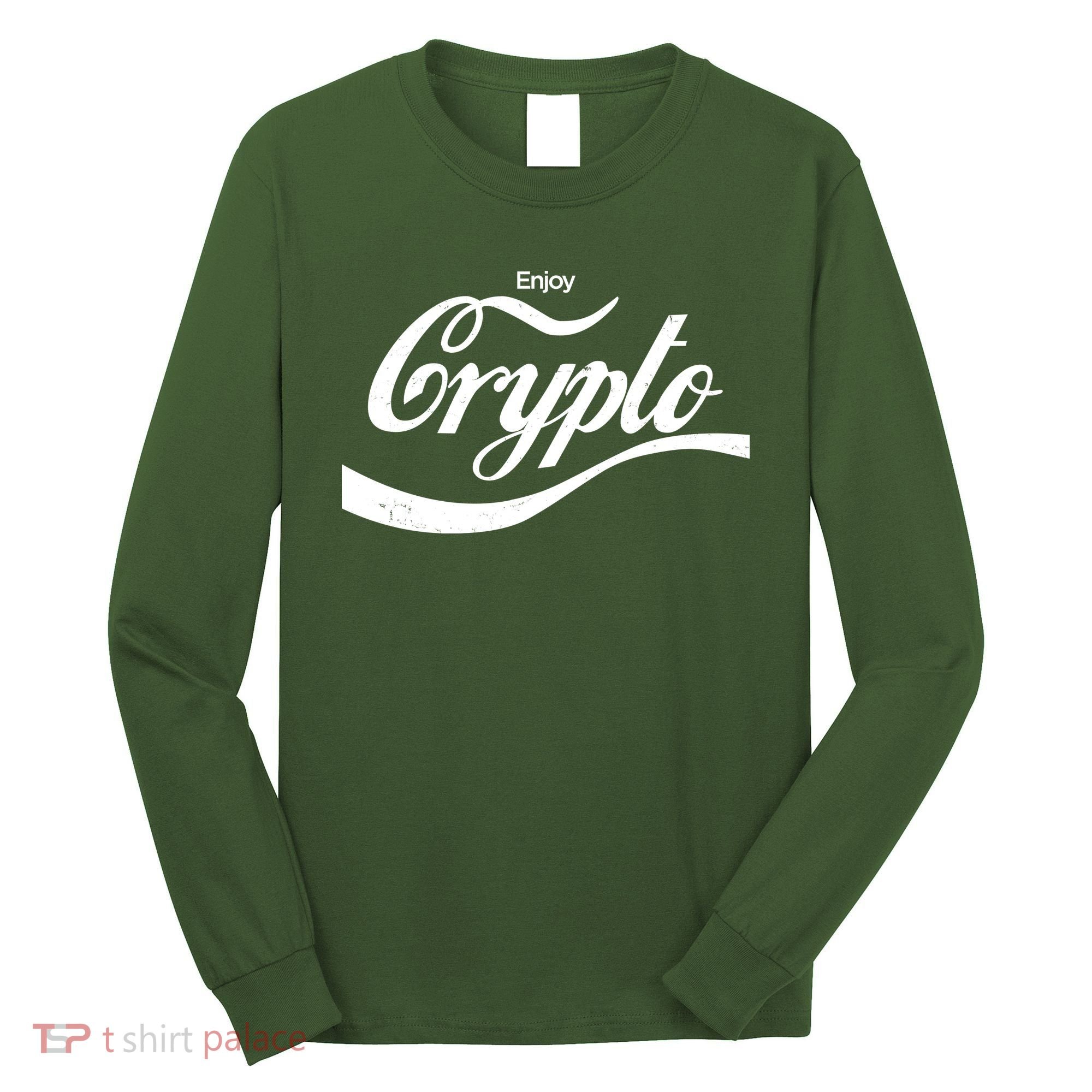 Funny Enjoy Crypto Cola Logo Long Sleeve Shirt