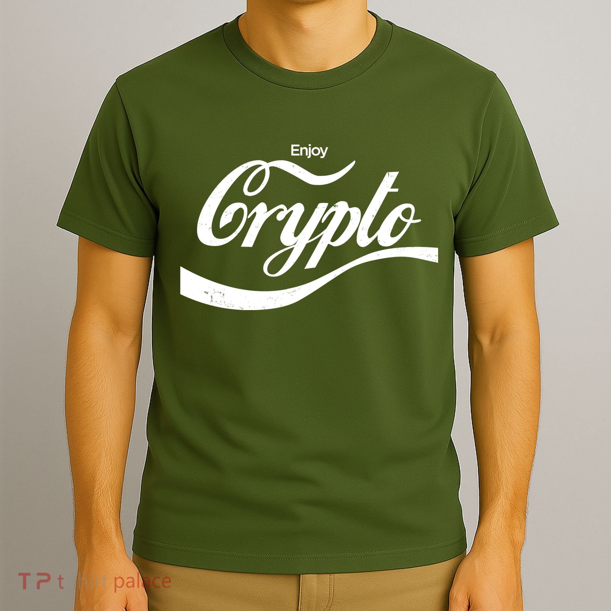 Funny Enjoy Crypto Cola Logo T-Shirt