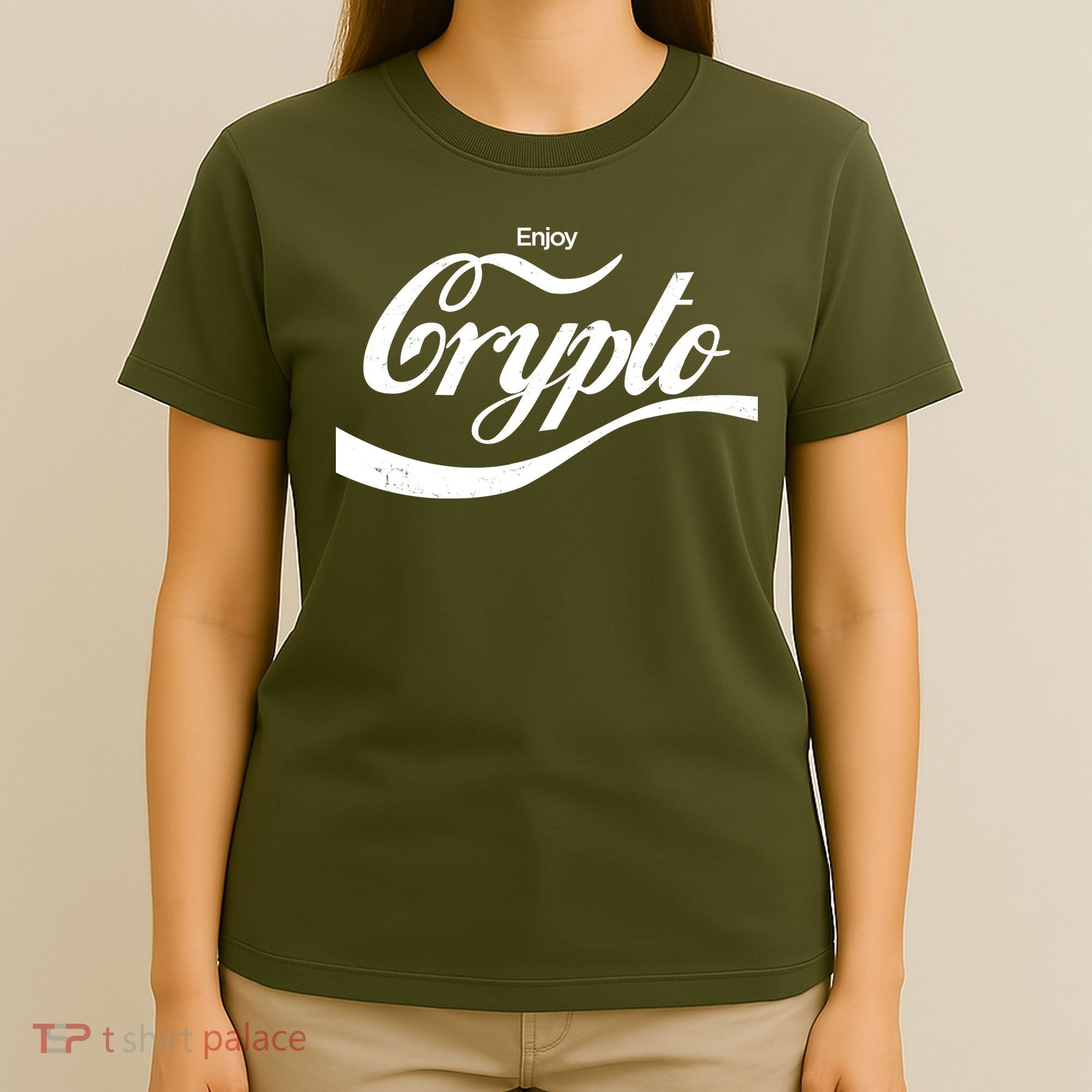 Funny Enjoy Crypto Cola Logo T-Shirt