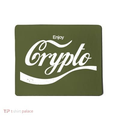 Funny Enjoy Crypto Cola Logo Mousepad