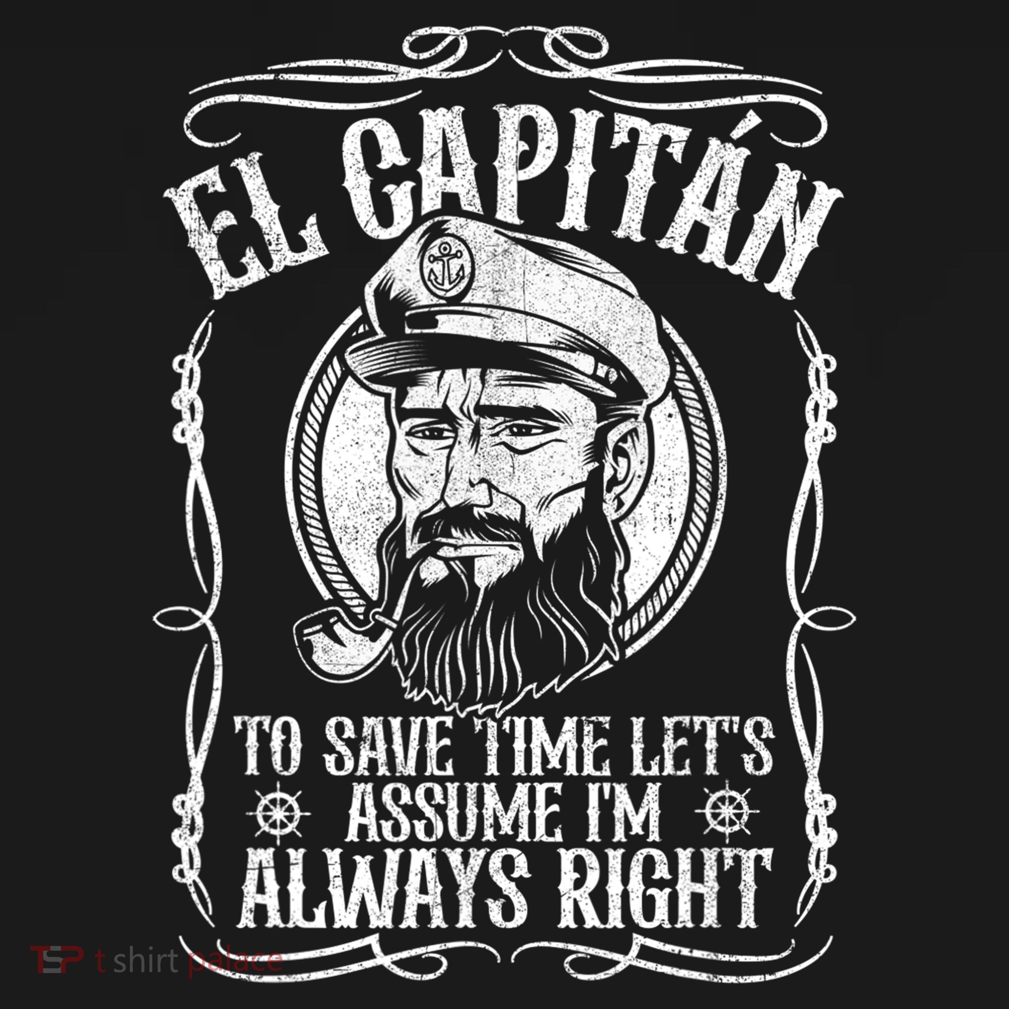 Funny El Capitan Is Always Right Pontoon Boat Captain Gift Doggie Tank