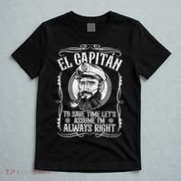 Funny El Capitan Is Always Right Pontoon Boat Captain Gift T-Shirt thumb 5