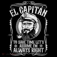 Funny El Capitan Is Always Right Pontoon Boat Captain Gift Mousepad thumb 1