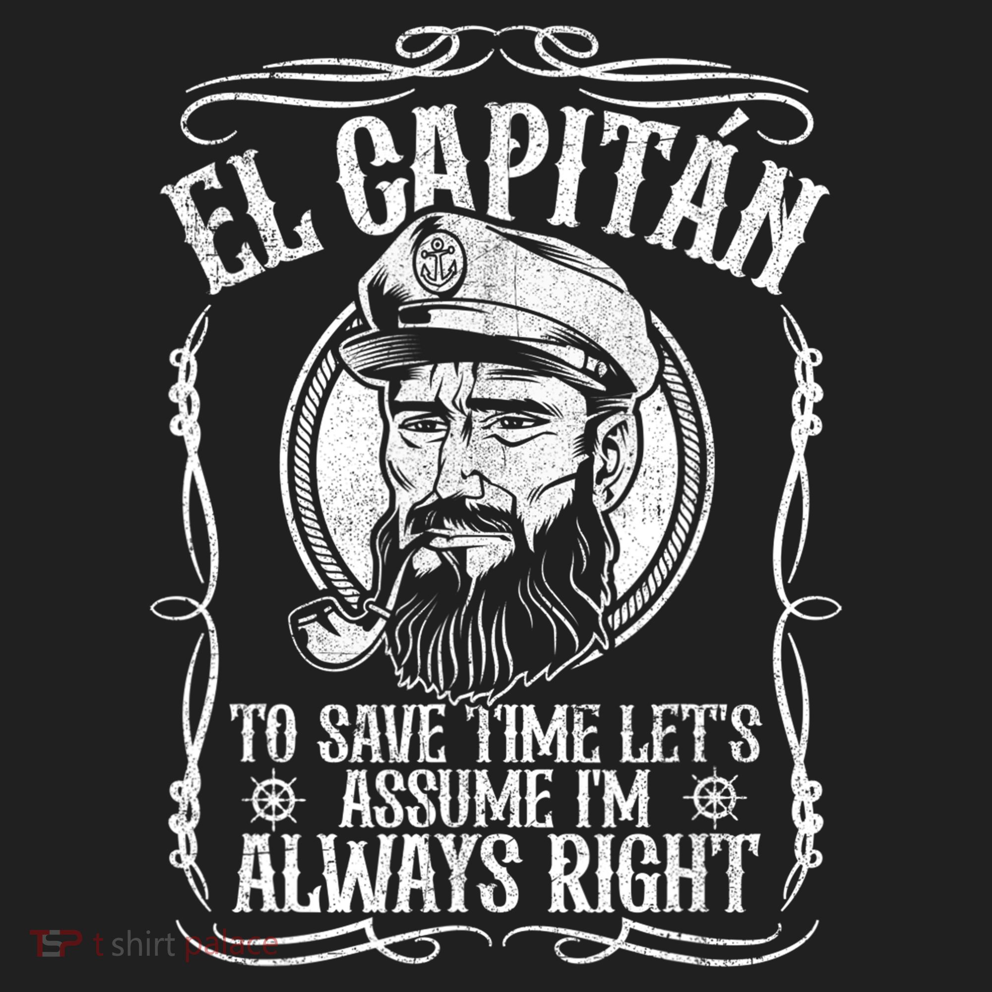 Funny El Capitan Is Always Right Pontoon Boat Captain Gift Golf Towel