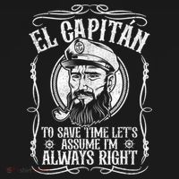 Funny El Capitan Is Always Right Pontoon Boat Captain Gift Visor thumb 3