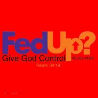 Fed Up Give God Control He Delivers Santa Hat thumb 1
