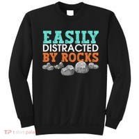 Funny Easily Distracted By Rocks Cool Humor Geology Rocks Sweatshirt thumb 0
