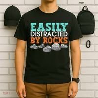 Funny Easily Distracted By Rocks Cool Humor Geology Rocks T-Shirt thumb 6