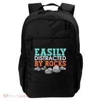 Funny Easily Distracted By Rocks Cool Humor Geology Rocks Backpack thumb 0