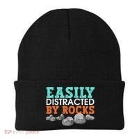 Funny Easily Distracted By Rocks Cool Humor Geology Rocks Beanie thumb 0