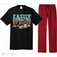Funny Easily Distracted By Rocks Cool Humor Geology Rocks Pajama Set thumb 0