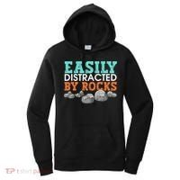 Funny Easily Distracted By Rocks Cool Humor Geology Rocks Women's Hoodie thumb 0
