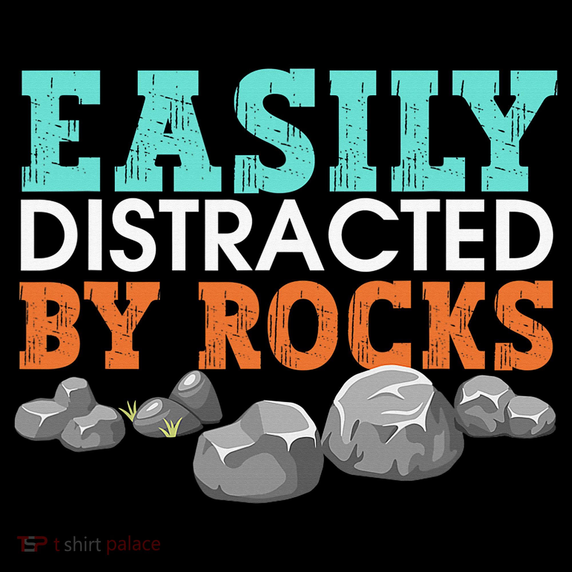 Funny Easily Distracted By Rocks Cool Humor Geology Rocks Mousepad