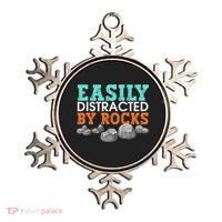 Funny Easily Distracted By Rocks Cool Humor Geology Rocks Ornament thumb 0